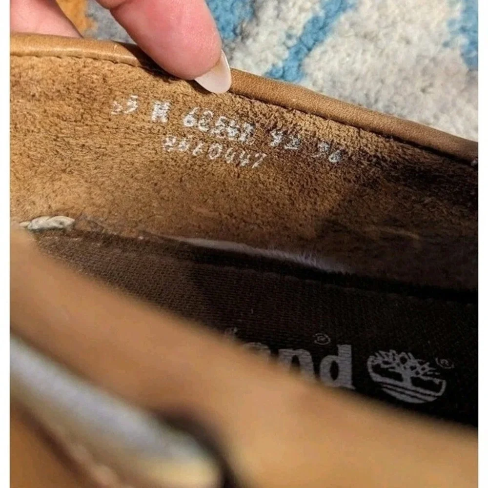 Coastal Preppy Leather Boat Shoes Men's 8.5 Brown Timberland Moc Toe